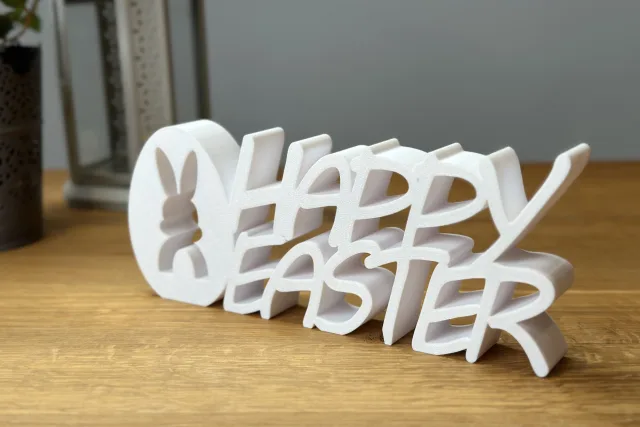 3D Druck Schriftzug "Happy Easter" - Deko-Schild