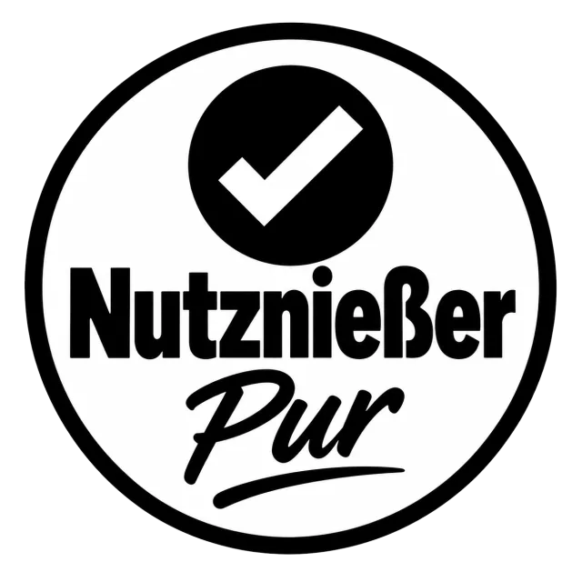 „Nutznießer Pur“ Sticker – minimalistischer Statement-Aufkleber
