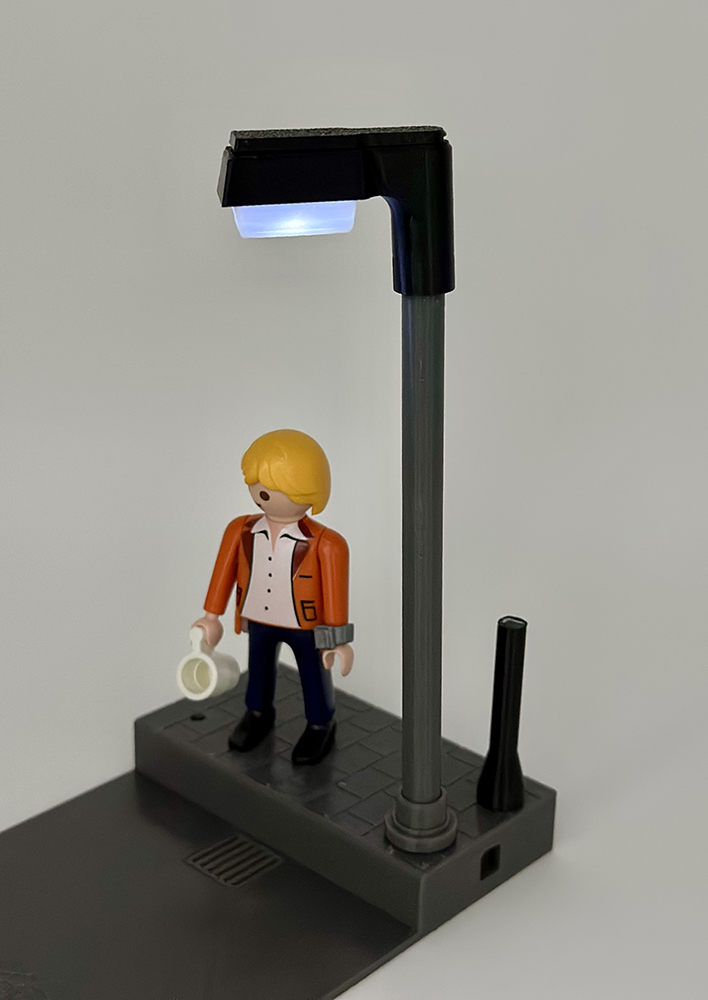 Playmobil Straßenlampe – Gewinkelt, mit oder ohne LED