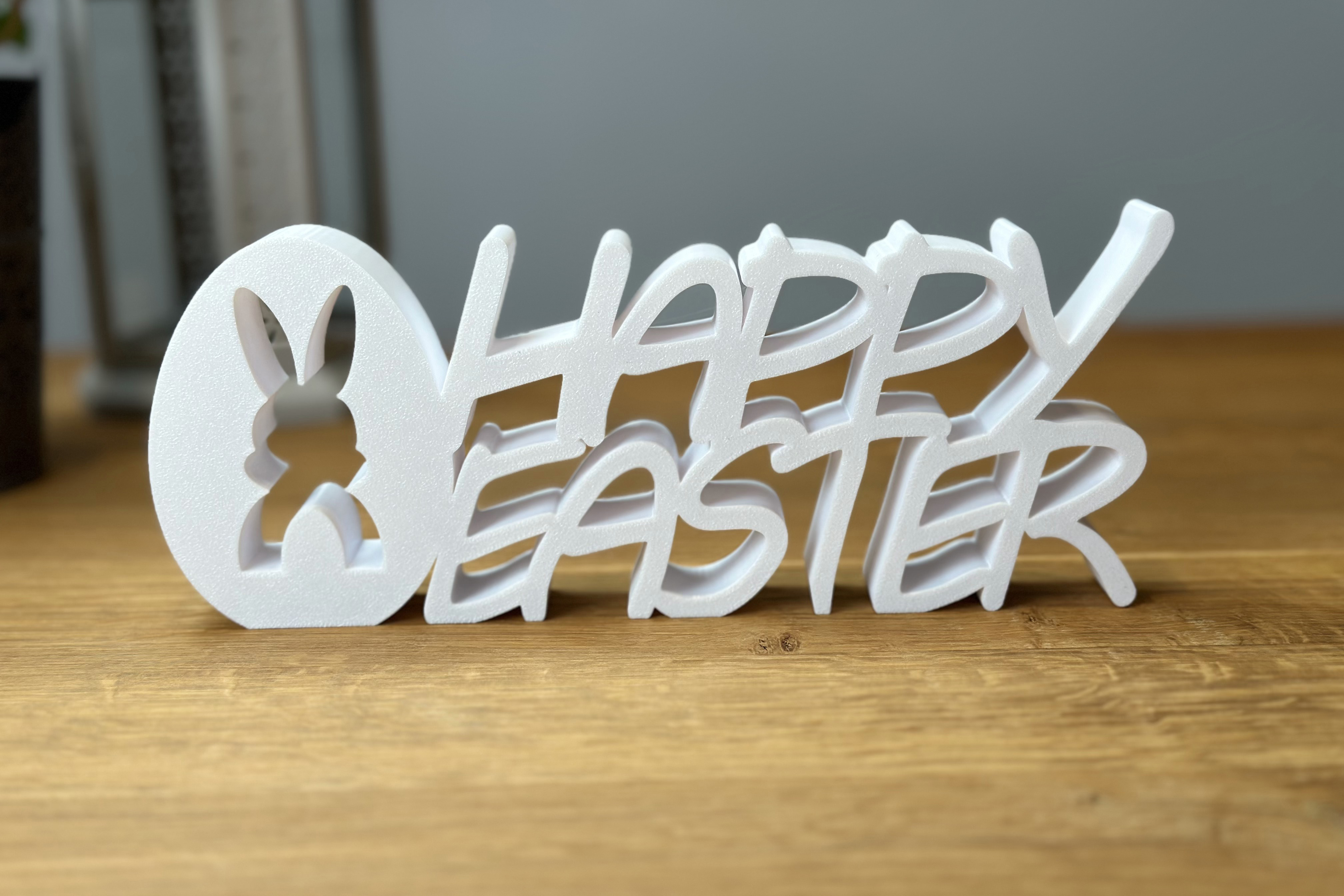 3D Druck Schriftzug "Happy Easter" - Deko-Schild
