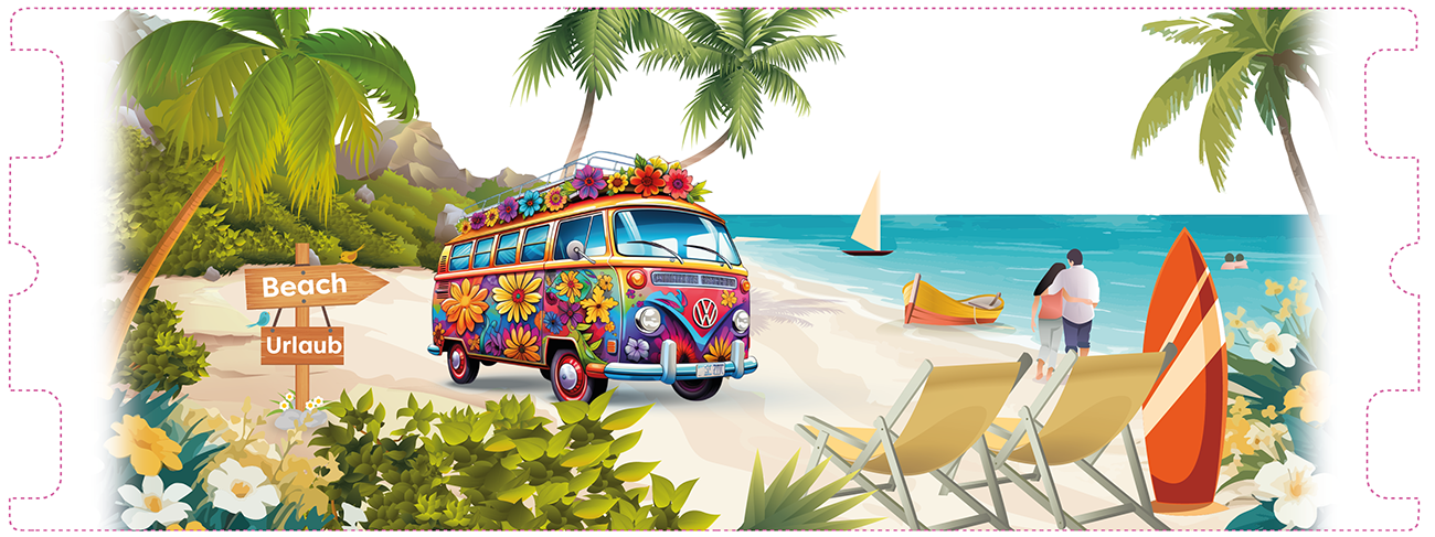 VW Bulli am Strand